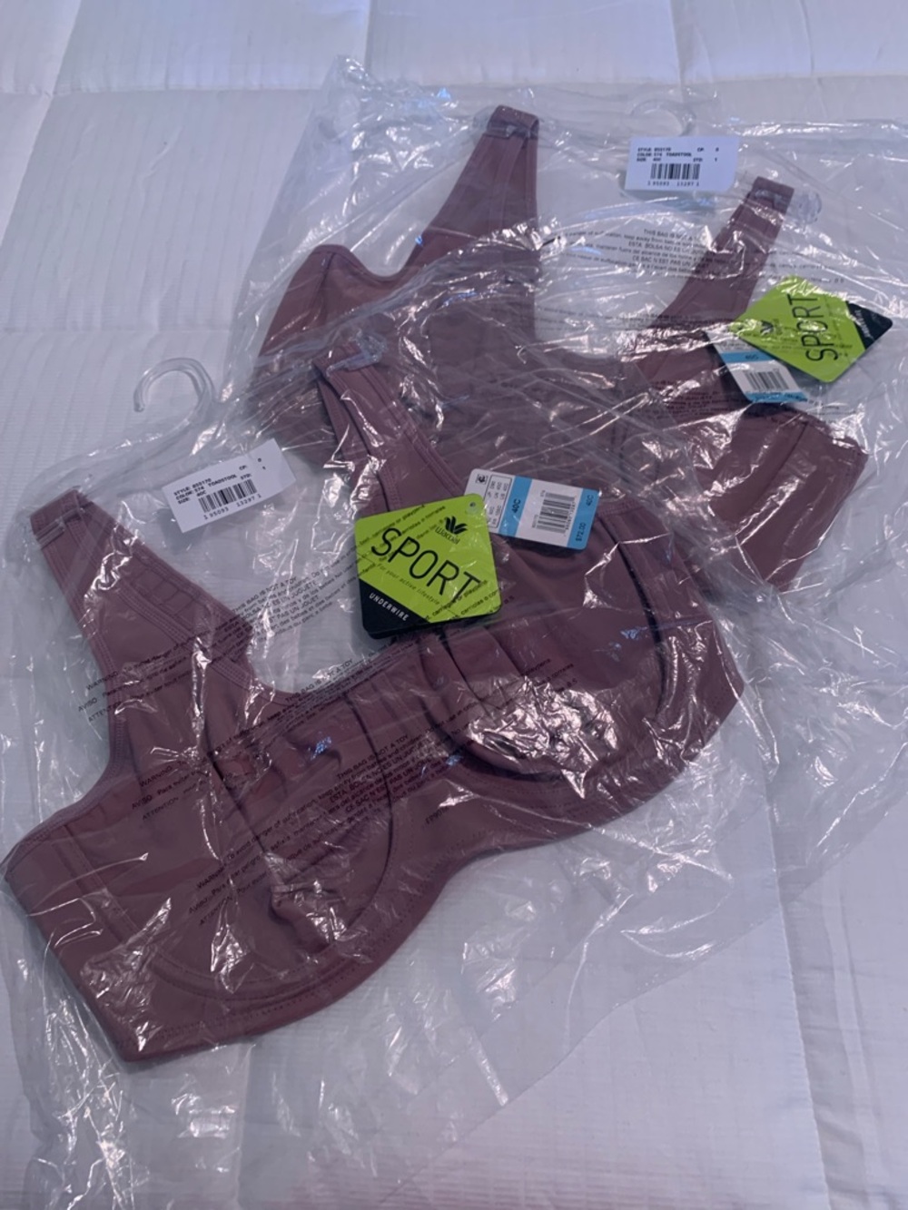 Wacoal, Sport Underwire Bras, Size 40C, NWT,  Color - Toadstool